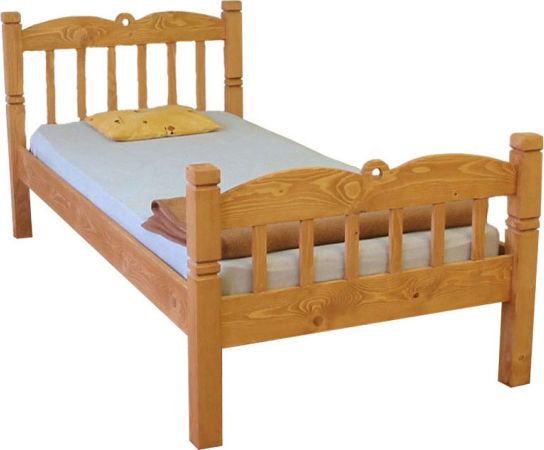 Dřevěná postel Classic jednolůžková 3166 OŘECH, 00601
