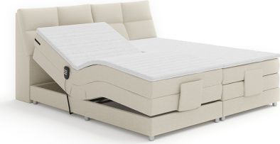 Béžová polohovací postel Chaire Boxspring 160x200 cm