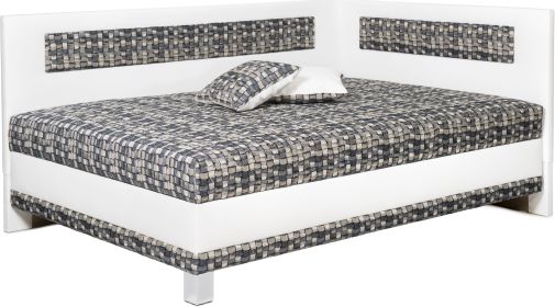 Čalouněná jednolůžková postel Liz 100x200 cm, levý roh - otevírání zprava, Miami, nožky chrom