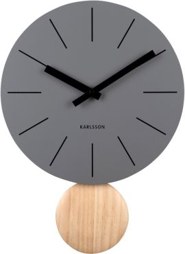 Designové kyvadlové hodiny 5967GY Karlsson 41cm