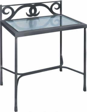 Kovaný noční stolek se sklem GRANADA 0413B Černá 5