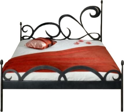Kovová postel CARTAGENA 0427 Černá 5, 180x200 cm