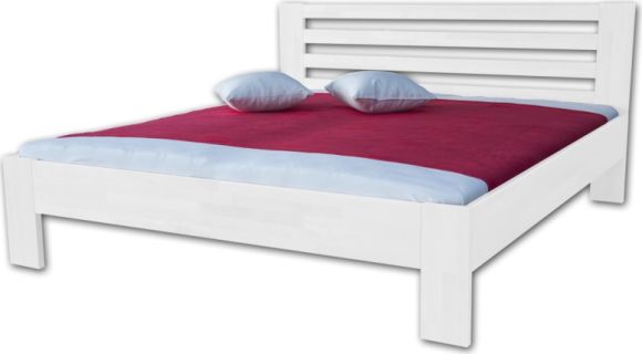 Masivní postel Ines lak, 180x200 cm, bílá, bez plného předního čela