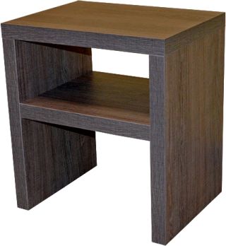 Noční stolek s nikou dub hnědý