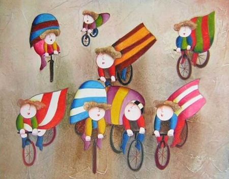 Obraz - Děti na kole