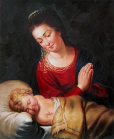 Obraz - Matka a dítě 60 x 50 cm