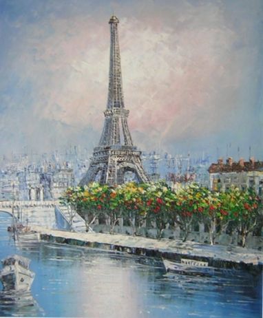 Obraz - Romantická Paříž 120 cm x 90 cm