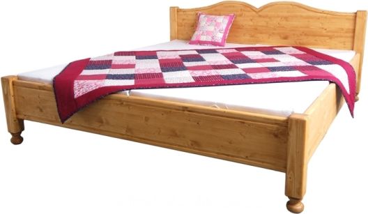 Dřevěná postel Kamila dvoulůžková 01611, 3101 - Bezbarvý