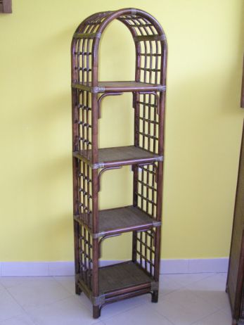 Ratanový regál 2-malý-tmavý