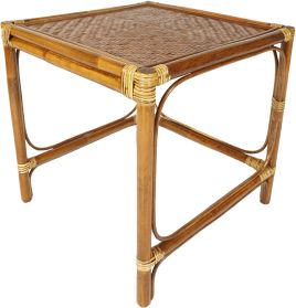 Ratanový stolek hranatý - tmavý med ratanový stolek velký