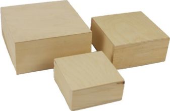 Sada dřevěných boxů, 3ks 097072