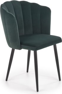 Tmavě zelená jídelní židle K386