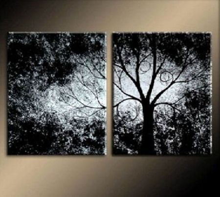 Vícedílné obrazy - Strom v noci