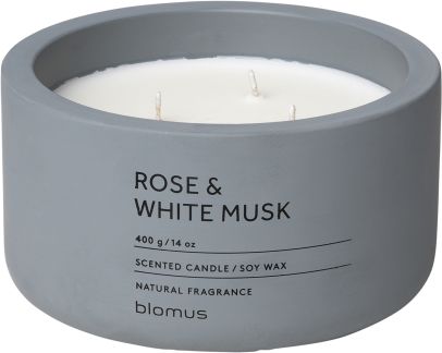 Vonná svíčka Rose & White Musk - kulatá