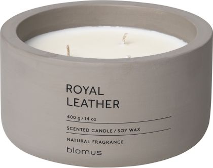Vonná svíčka Royal Leather - kulatá