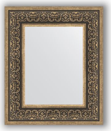 Zrcadlo v rámu, stříbrný monogram BY 3032 49x59 cm
