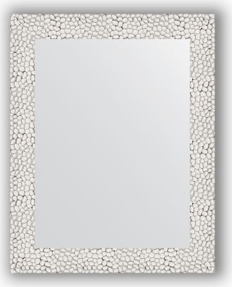 Zrcadlo v rámu, stříbrobílý tepaný reliéf BY 3226 71x71 cm