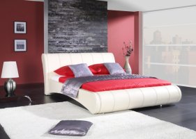 Čalouněná postel Huron 180x200 cm Bílá