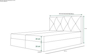 Boxspringová postel ALTEA Monolith-59 180x200 cm