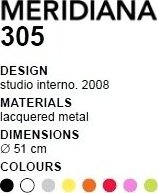 Designové hodiny D&D 305 Meridiana, červený lak