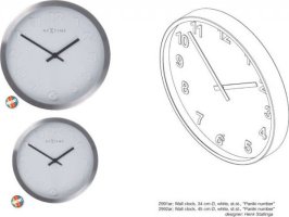 Designové nástěnné hodiny 2991ar Nextime Paniki Number 34cm