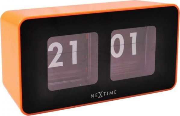 Designové nástěnné hodiny 5186or Nextime Flipped 18x9cm