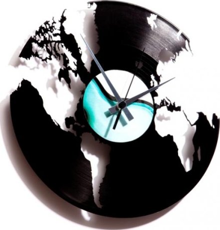 Designové nástěnné hodiny Discoclock 014 World 30cm