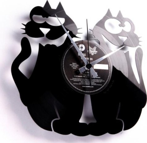 Designové nástěnné hodiny Discoclock 047 Cats 30cm