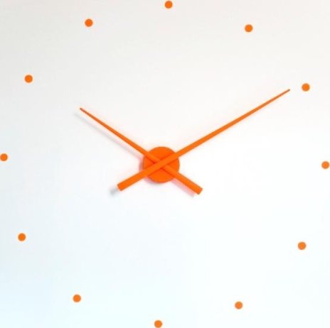 Designové nástěnné hodiny NOMON OJ oranžové 80cm
