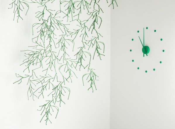 Designové nástěnné hodiny NOMON OJ zelené 80cm