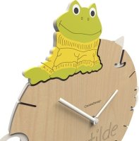 Dětské nástěnné hodiny s vlastním jménem CalleaDesign žába 36cm