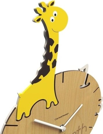 Dětské hodiny CalleaDesign žirafa 42cm (možnost vlastního jména)