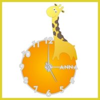 Dětské nástěnné hodiny s vlastním jménem v ceně 1640 Calleadesign 49cm (4 barvy)