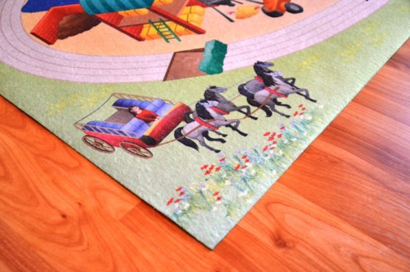 Dětský koberec oboustranný zámek-jízdárna