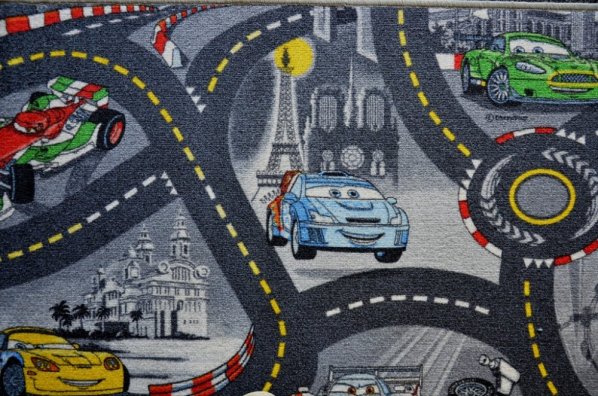 Dětský koberec The World od Cars 97 šedý