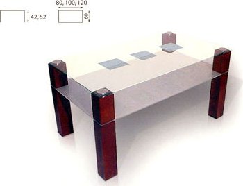 Konferenční stolek Duo 80x60 cm bříza