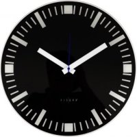 Fisura nástěnné hodiny Basilea Black 40cm