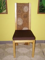 Jídelní židle Caucedos-banánový list-borovice