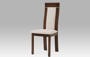 Jídelní židle, ořech, krémová