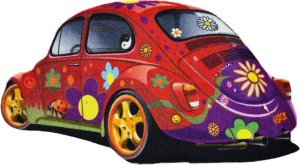 Koberec VW Brouk Beetle červený