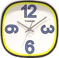 Nástěnné hodiny Twins 10511 blue 30cm