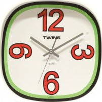 Nástěnné hodiny Twins 10511 red 30cm