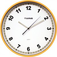 Nástěnné hodiny Twins 2300 yellow 30cm