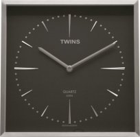 Nástěnné hodiny Twins 2904 grey 28cm