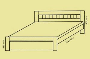 Dřevěná postel Nikola