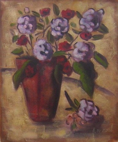 Obraz - Červeno fialové květy