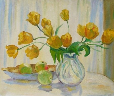 Obraz - Uvadlé žluté květy