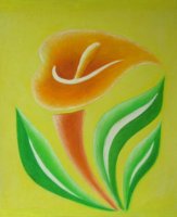 Obraz - Zelenooranžový květ