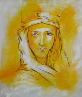 Obraz - Žlutá žena