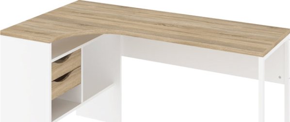 Psací stůl Plus 18, dub/bílá
